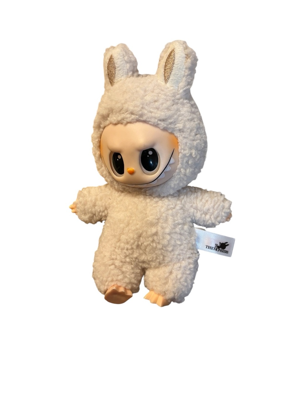 Authentic Pop Mart Labubu The Monsters Macarons Beige Toffee Plush Keychain